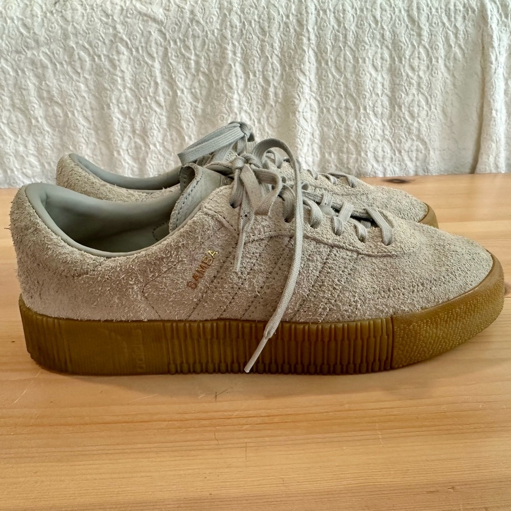 adidas Light Gray Sambas Sneakers Size 10